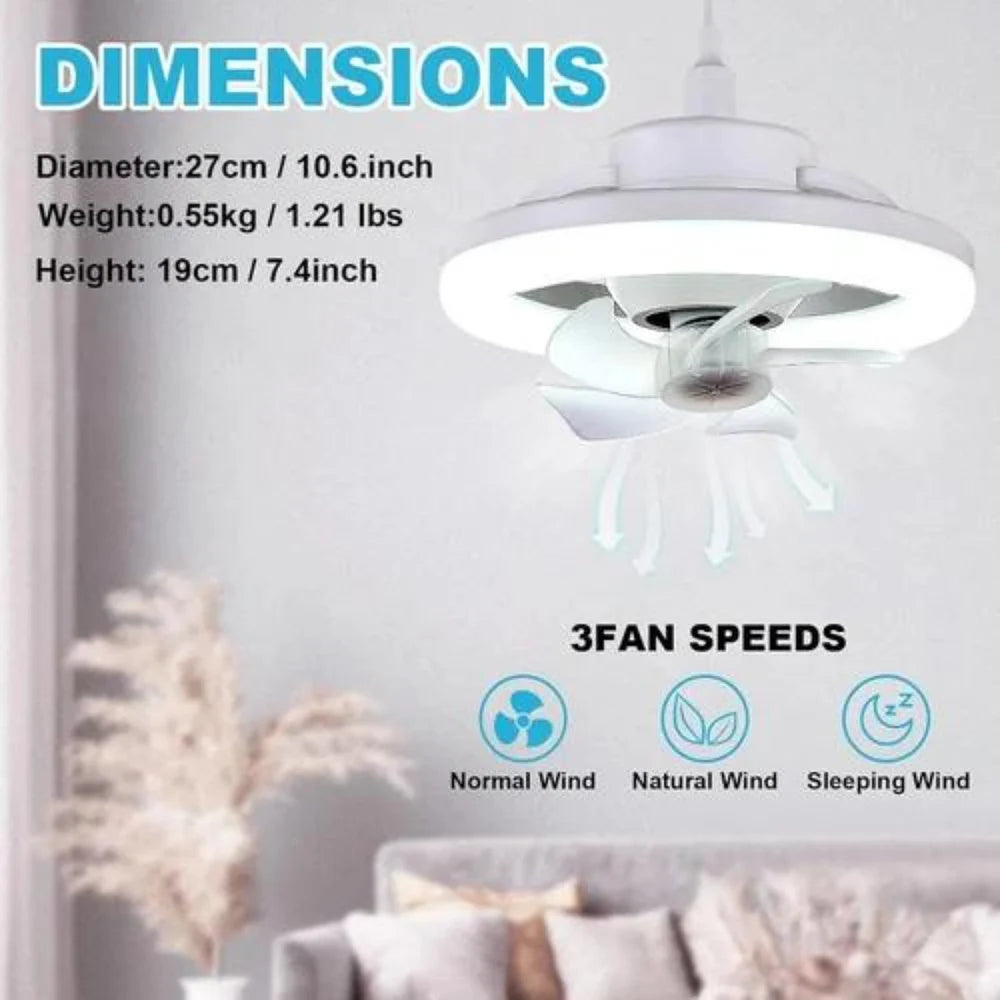 Axis-5 Modern 52-Inch Smart Ceiling Fan with Integrated LED Light & Remote Control
